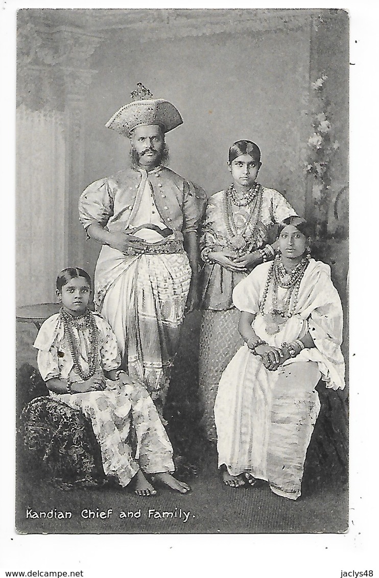 CEYLON  ( Sri Lanka )   Kandian Chief And Family  -  L 1- ## RARE ## - Sri Lanka (Ceylon)