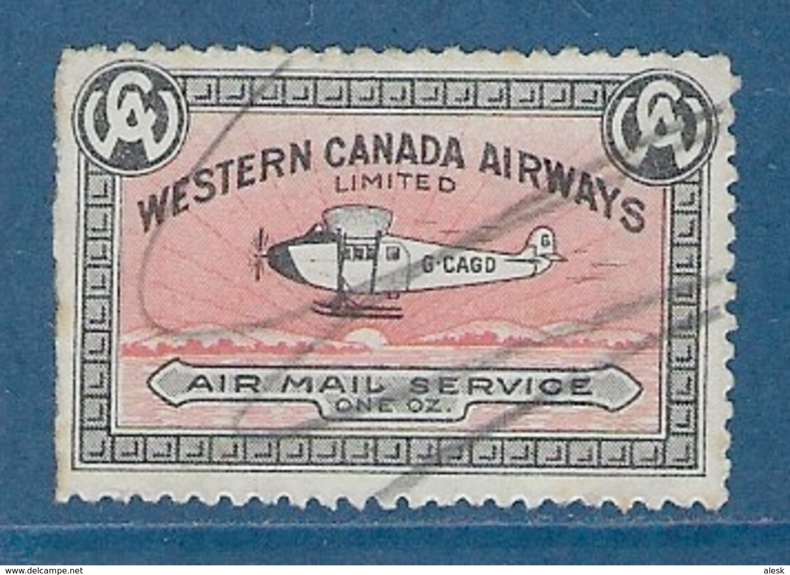 CANADA 1927 - Western Canada Airways Avec Charnière - Sellos Aéreos Semi-oficiales