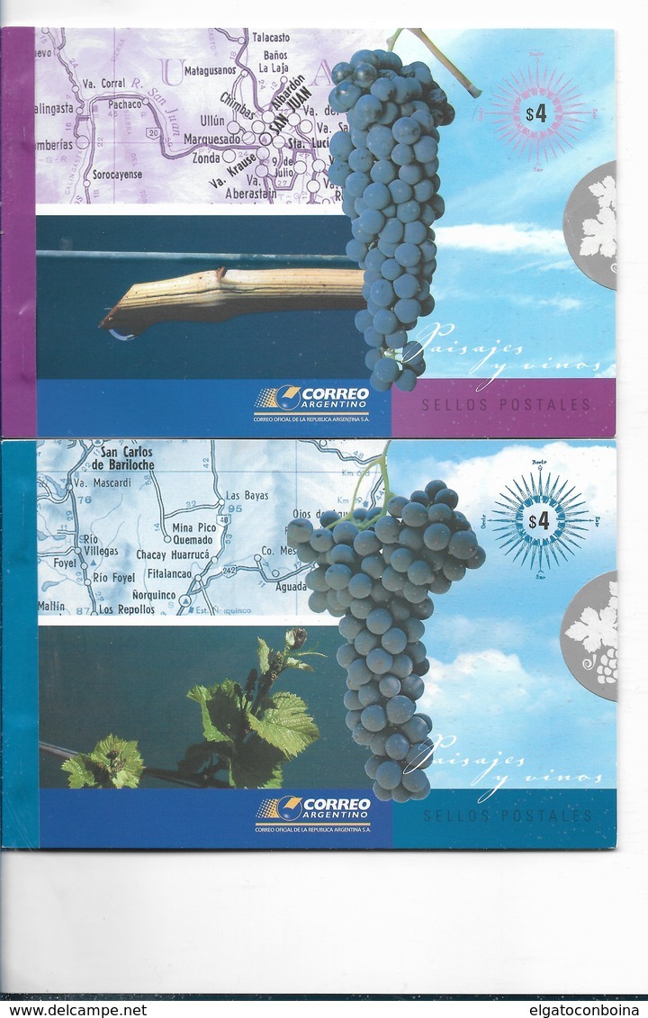 ARGENTINA 2006 WINES SET OF FOUR (4) BOOKLETS LANDSCAPES AND WINE MNH, EXCELLENT CLOSED BOOKLET - Ungebraucht