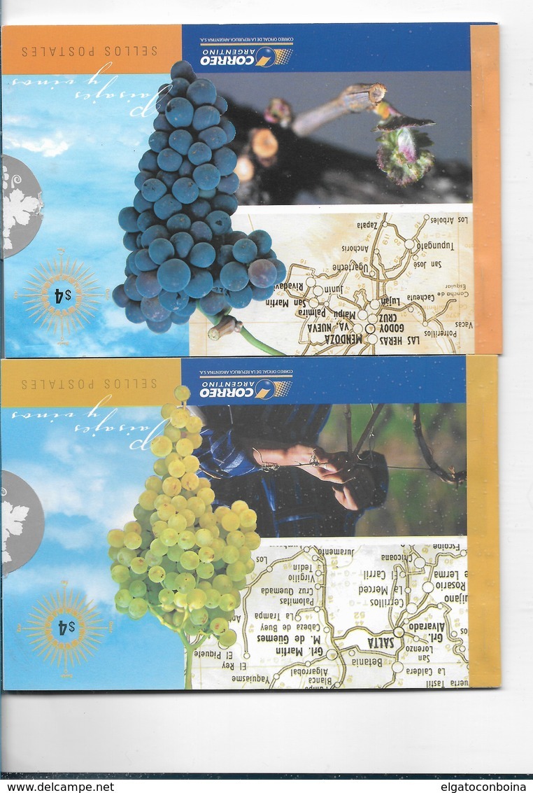 ARGENTINA 2006 WINES SET OF FOUR (4) BOOKLETS LANDSCAPES AND WINE MNH, EXCELLENT CLOSED BOOKLET - Neufs