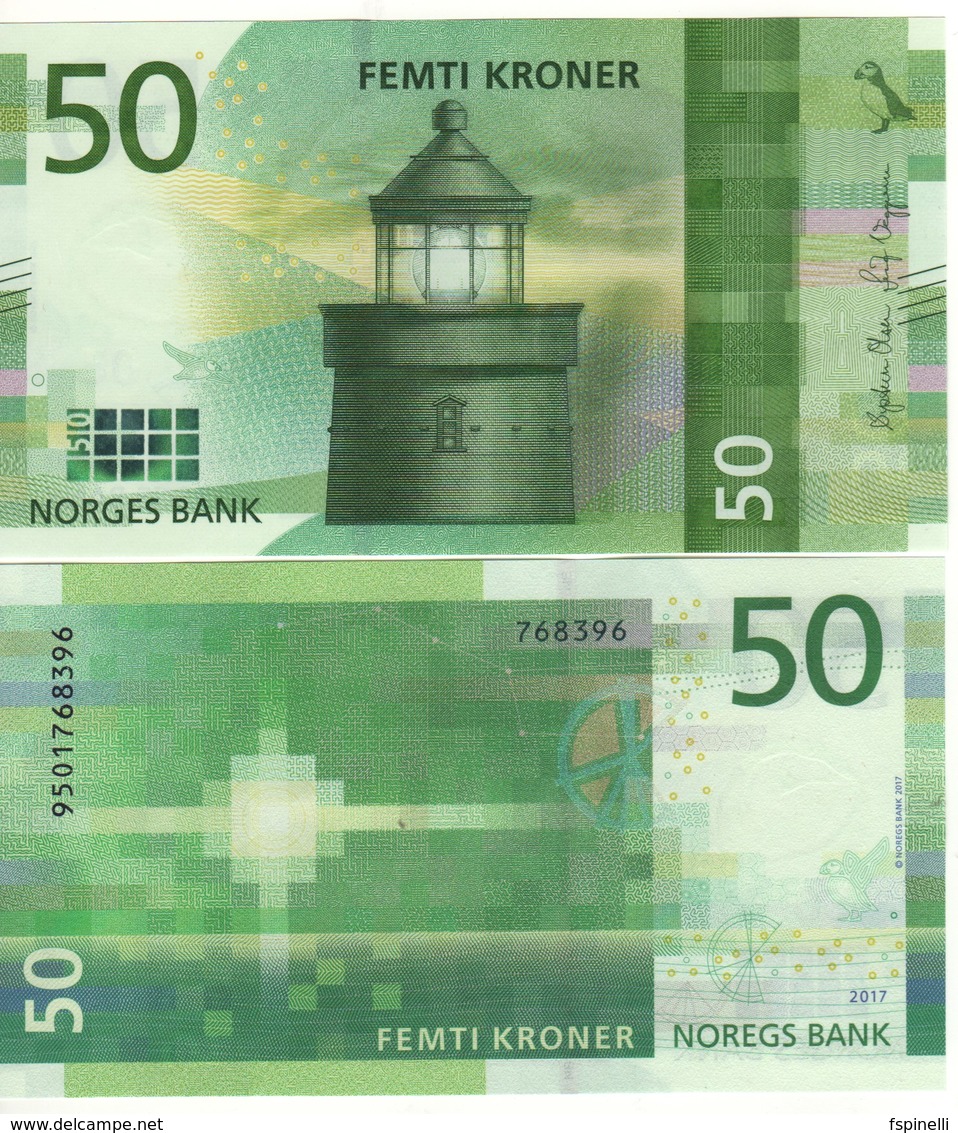 NORWAY  Just Issued   New Attractive  50 Kr  2018    UNC - Norvège