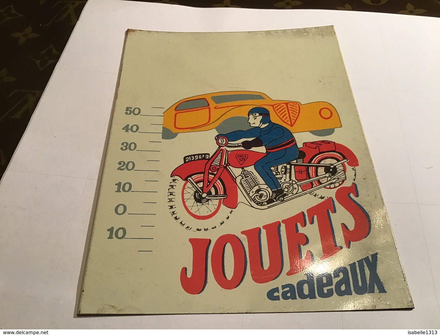 Plaque En Tôle  Publicité Des Magasins De Jouet Jouet  Cadeau Voiture Moto SFA Citroen - Plaques En Tôle (après 1960)