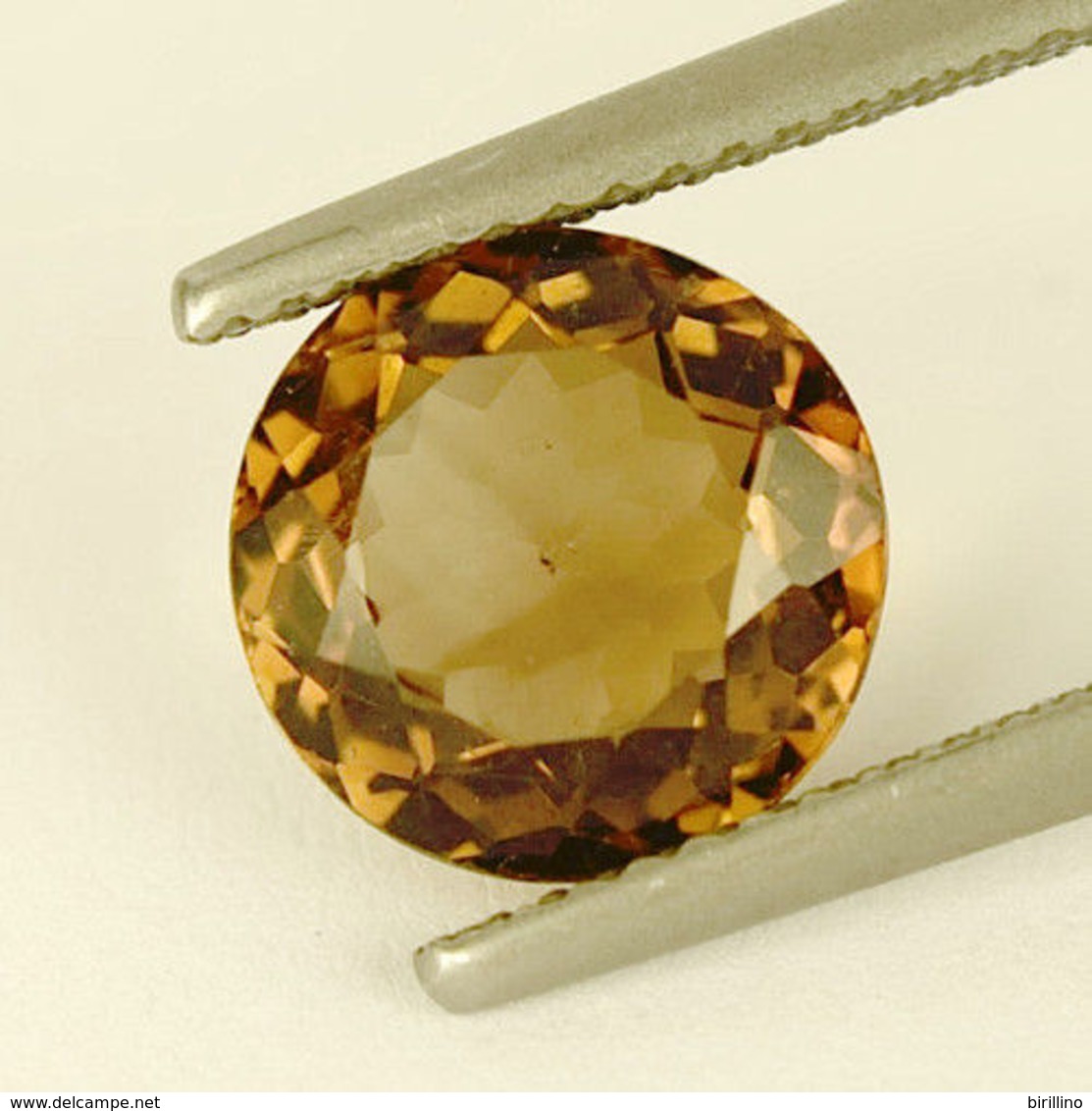 1128 - Zircone Naturale Giallo Ct. 1.73 - Rotondo - Certificato GLB - Molto Bello - Topaz