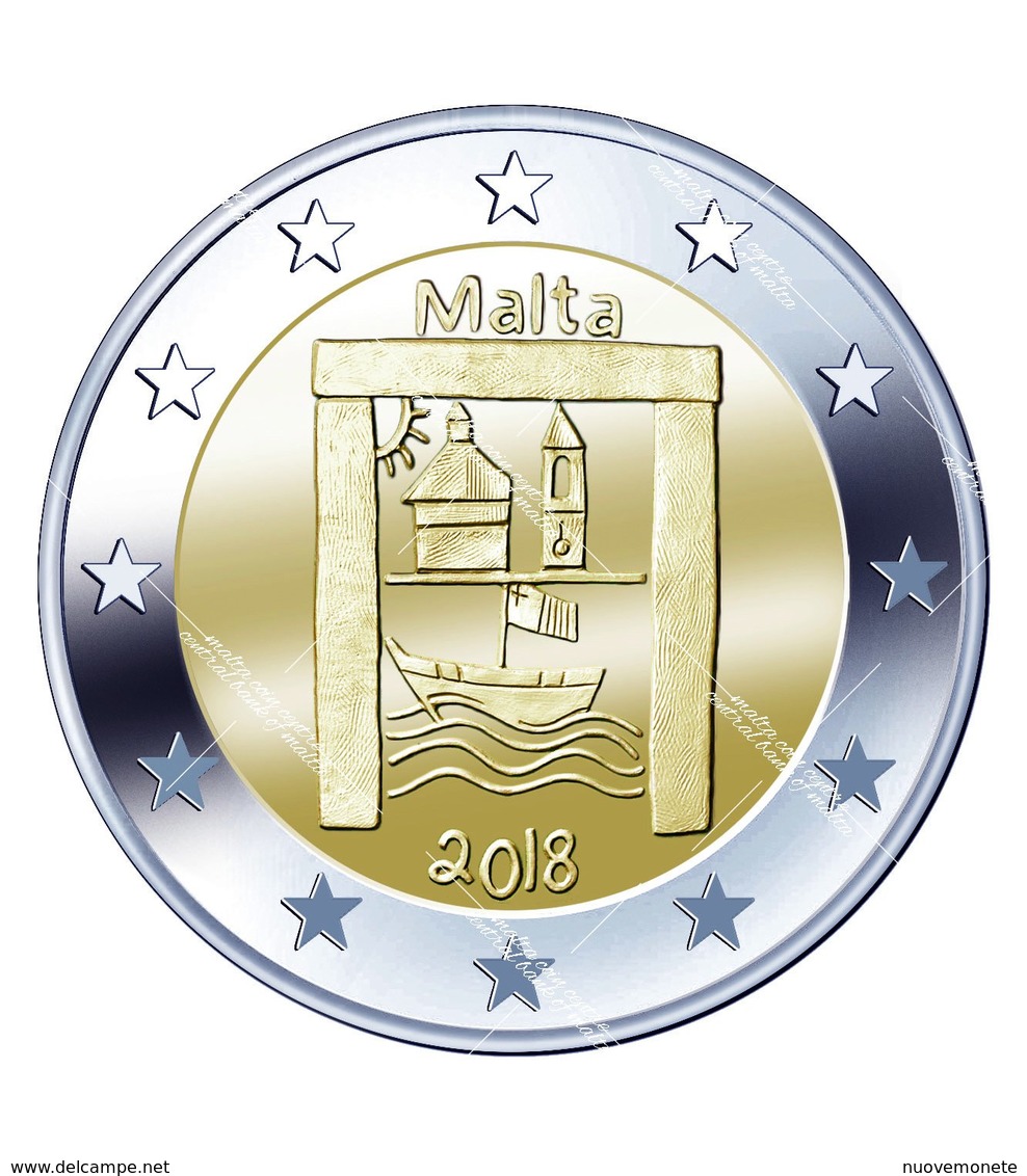 MALTA  2 Euro 2018  Patrimonio Culturale FDC - Malta