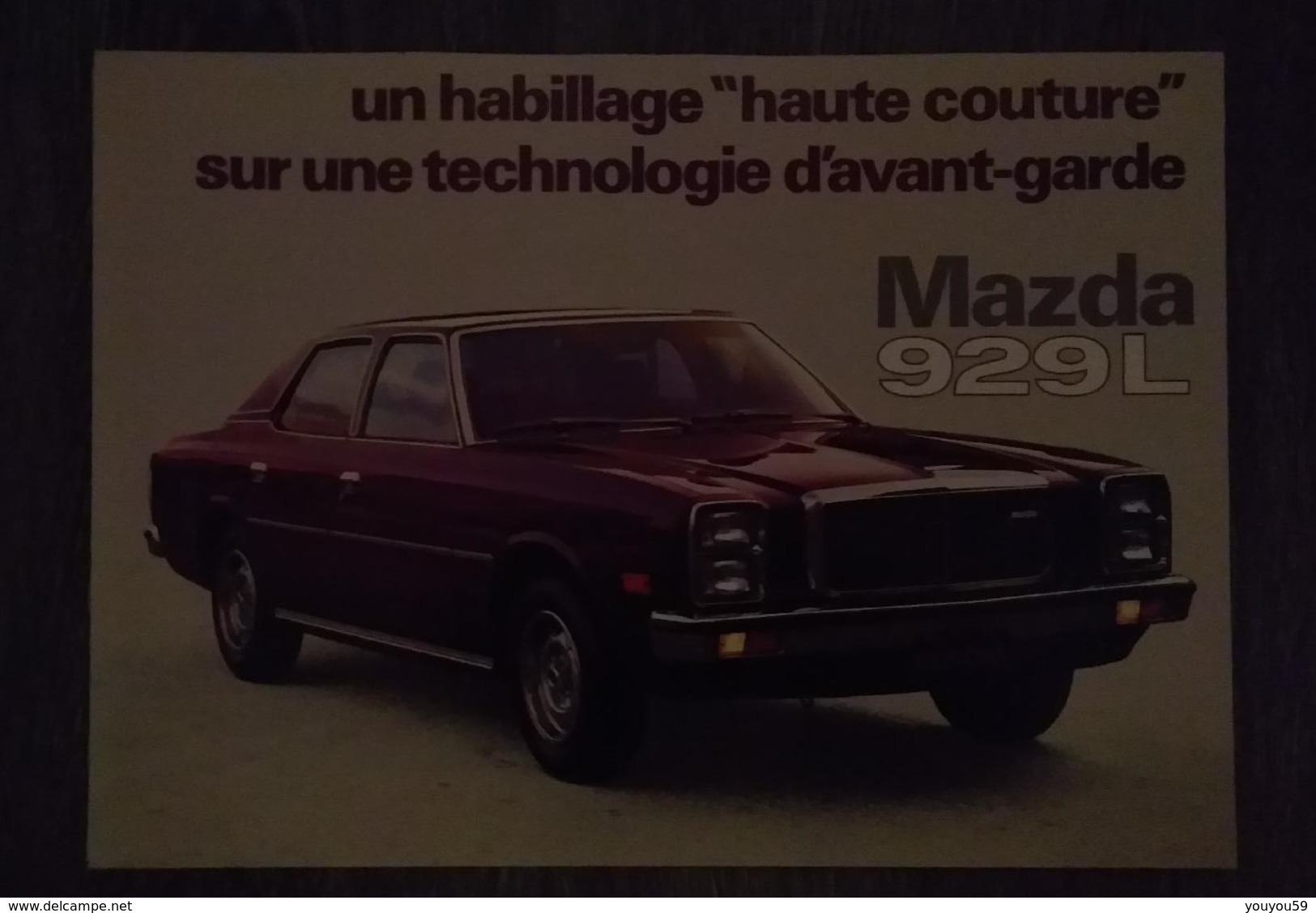 MAZDA 929 L RARE AFFICHE PUBLICITAIRE AUTOMOBILE ANNEE 80 ORIGINALE 28 Cm / 20 Cm - Voitures