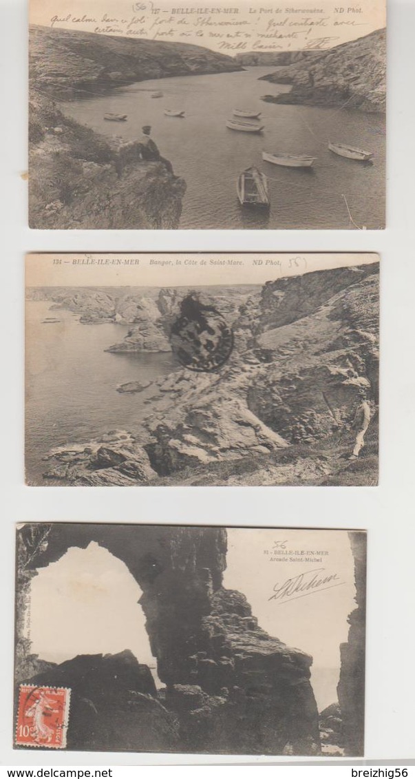 Morbihan BELLE ILE EN MER  -- 26 CPA Correspondance Du LT Louis Duhem (62 ème R.I.) 1910-1912 - Belle Ile En Mer