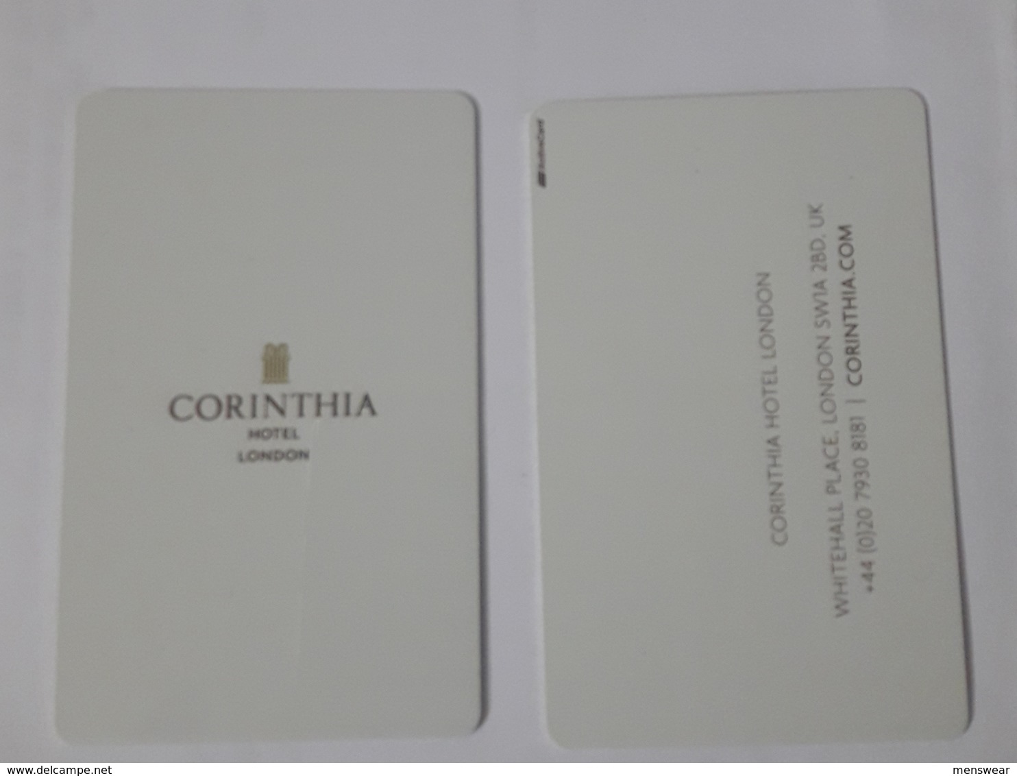 HOTEL KEY CARD - CORINTHIA HOTEL LONDON - Hotel Keycards