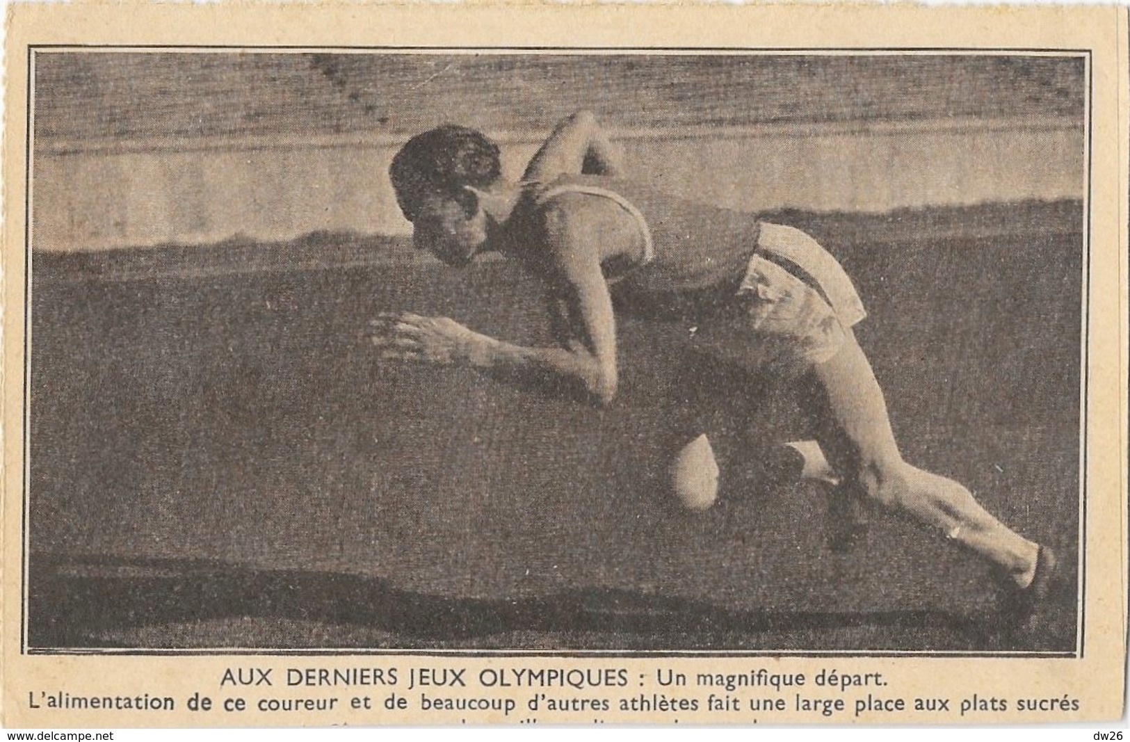 Athlétisme, Sprint: Aux Derniers Jeux Olympiques, Un Magnifique Départ - Carte Non Circulée - Athlétisme