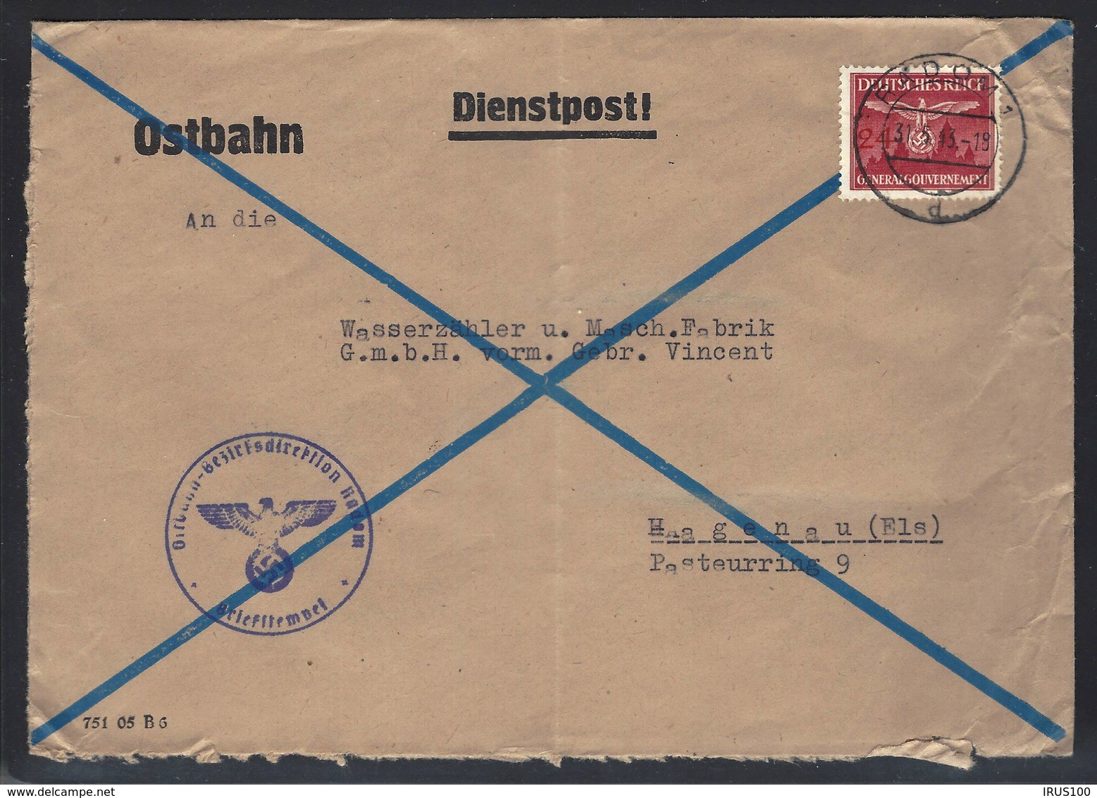ALLEMAGNE 1943 - LETTRE DE RADOM - Lettres & Documents