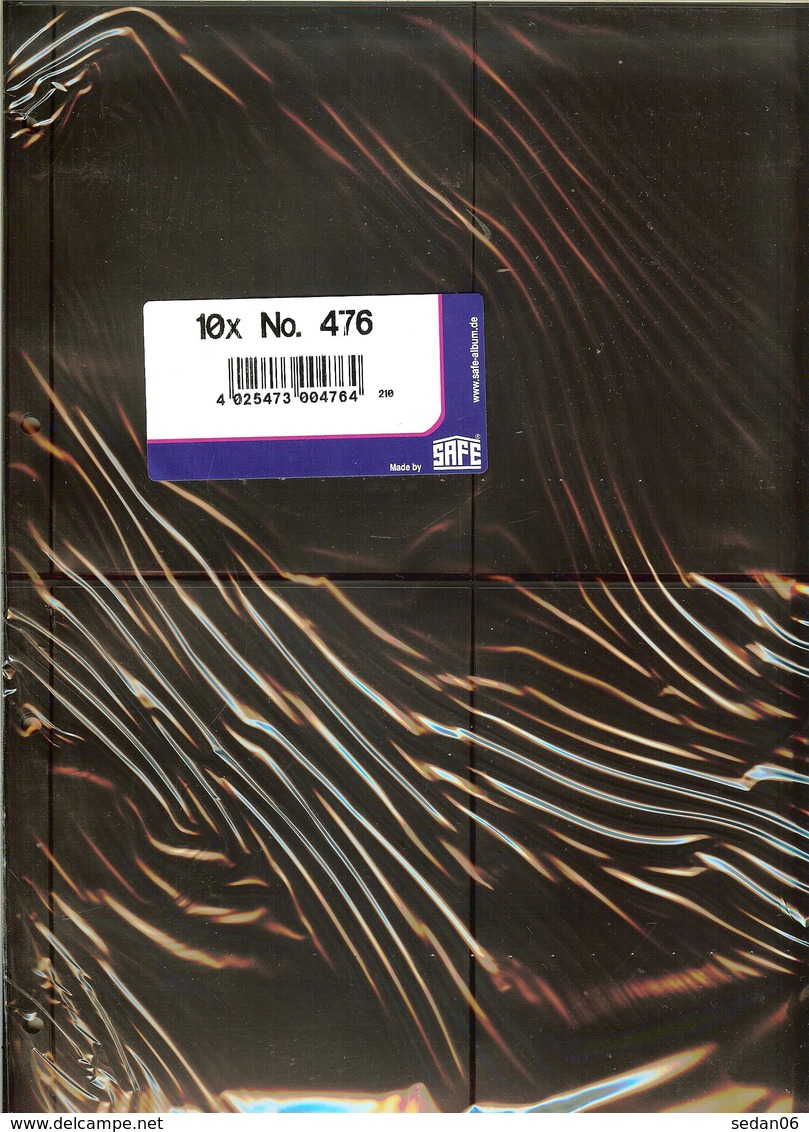 I.D. - Feuilles COMPACT A4 - 4 POCHES - REF. 476 (10) - Fond Noir - A Nastro