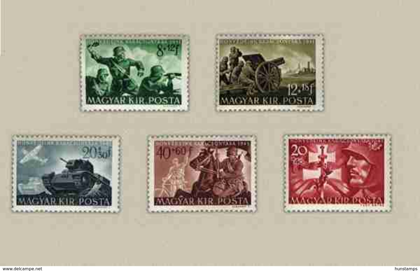 Hungary 1941. Soldiers Nice Set 5 Value (normal + Aviation) MNH (**) Michel: 682-685 - Ungebraucht