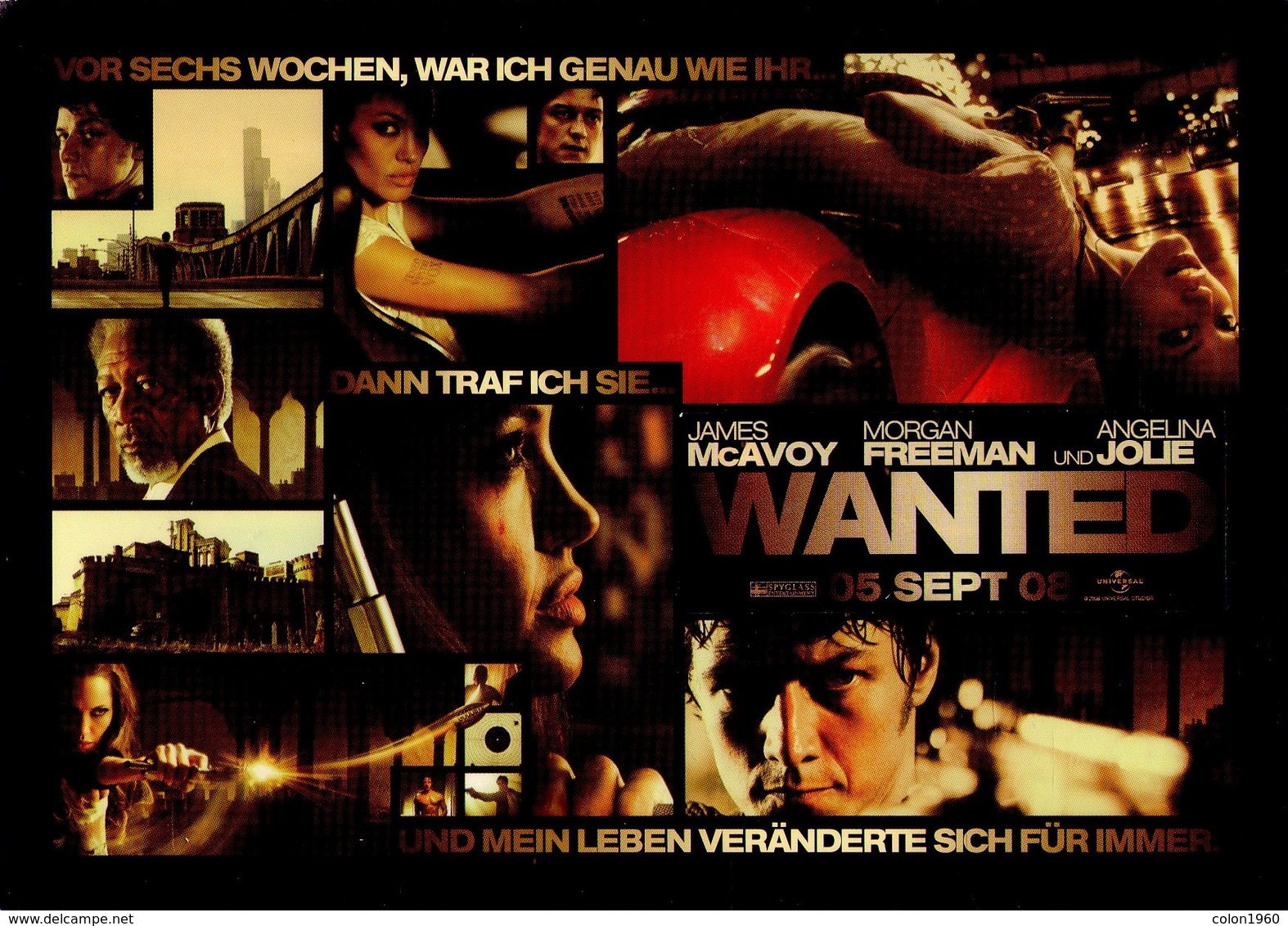 POSTAL DE AUSTRIA, DE CINE, PELICULA: WANTED (ANGELINA JOLIE). (354) - Autres & Non Classés