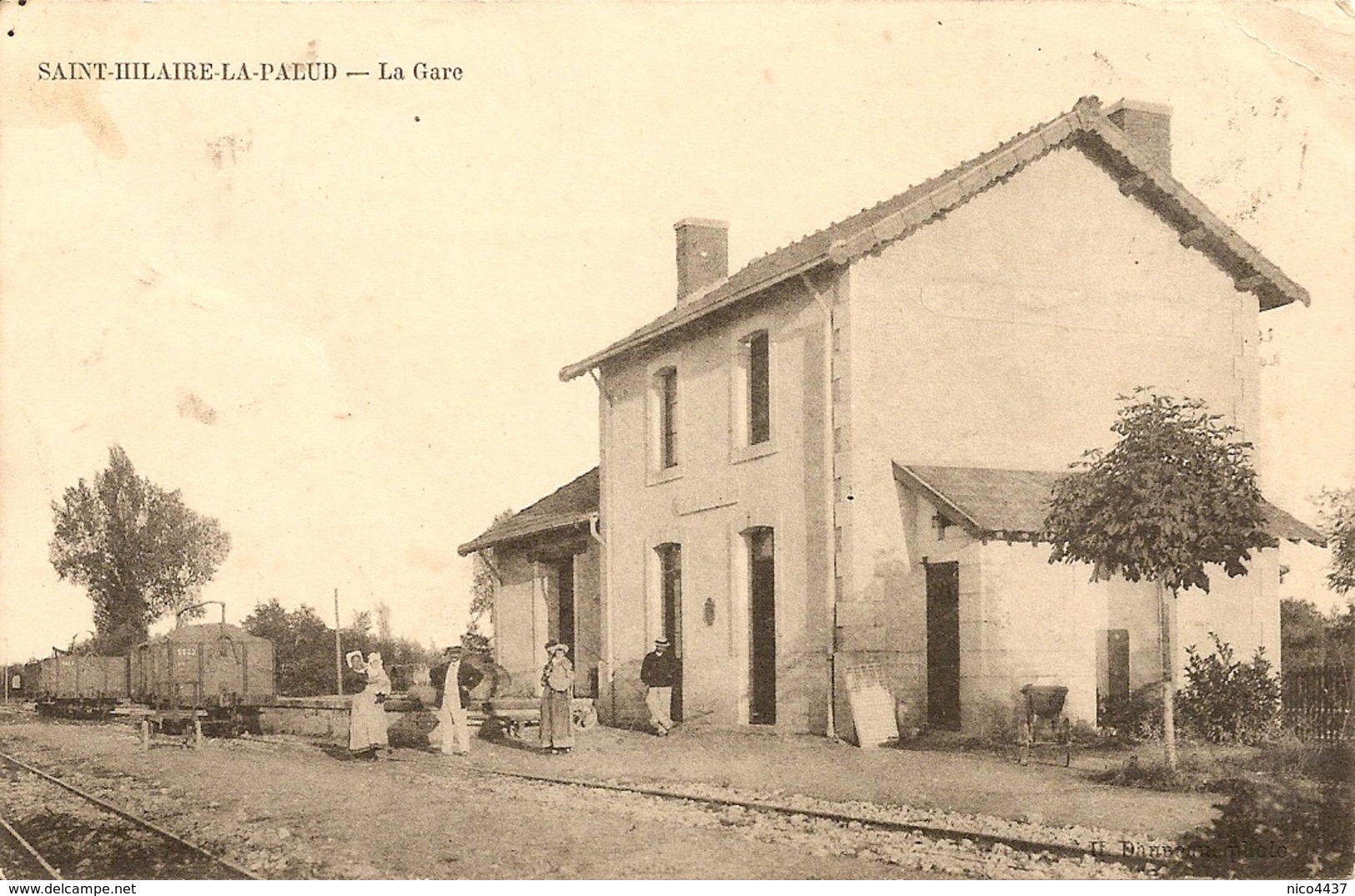 Cpa St Hilaire La Palud La Gare - Autres & Non Classés