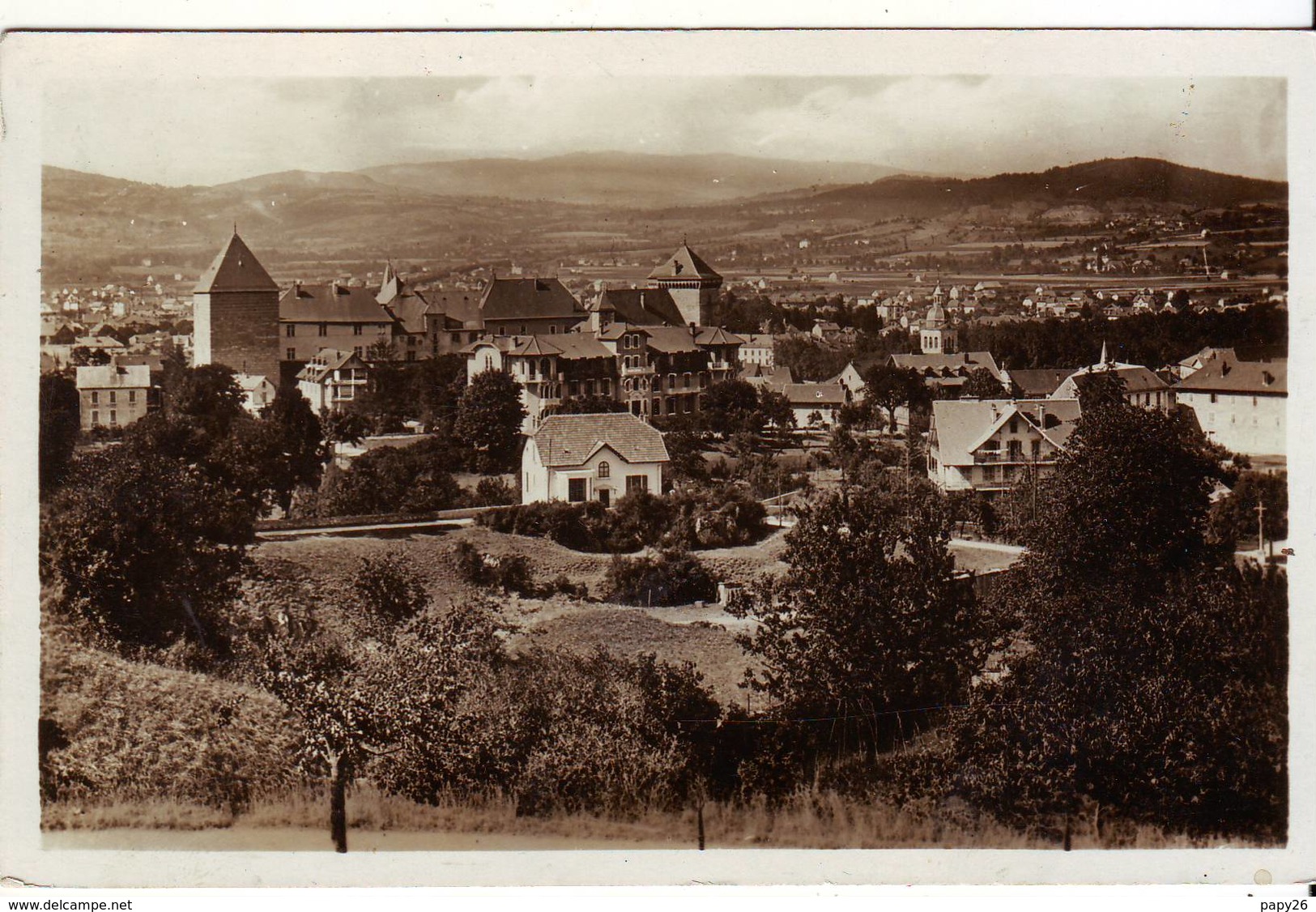 Cpsm  Annecy Panorama Vu Du Monastère - Annecy