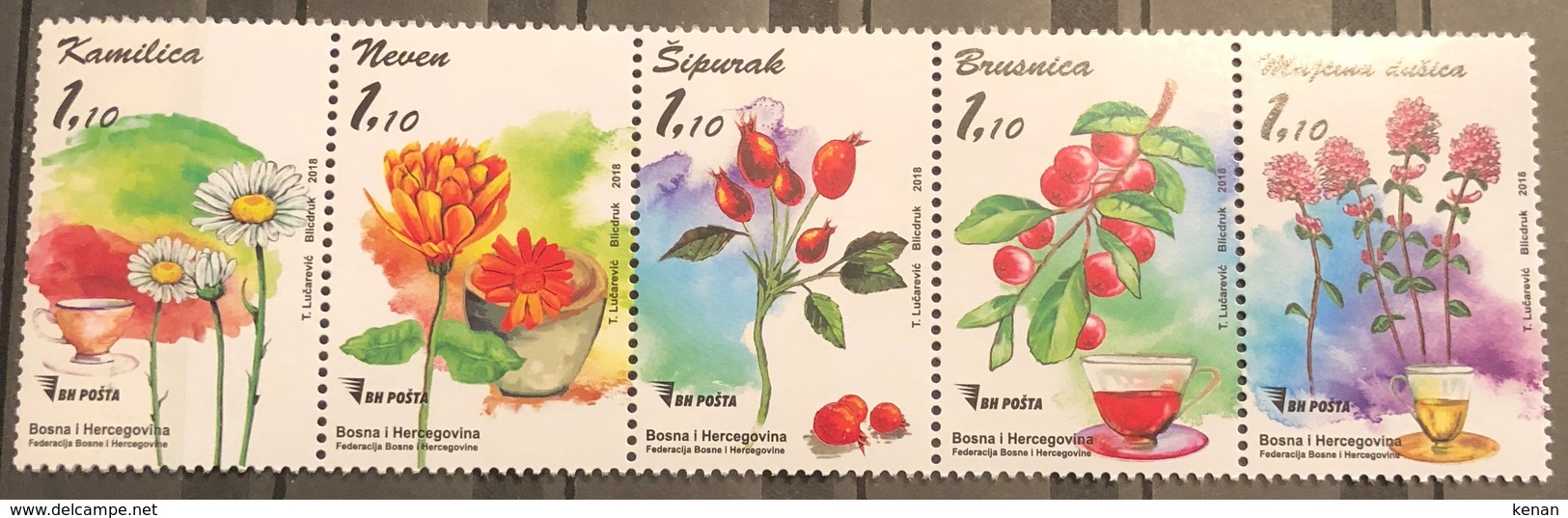 Bosnia And Hercegovina, 2018, Flora, ''Therapeutic Herbs'' (MNH) - Bosnia Herzegovina