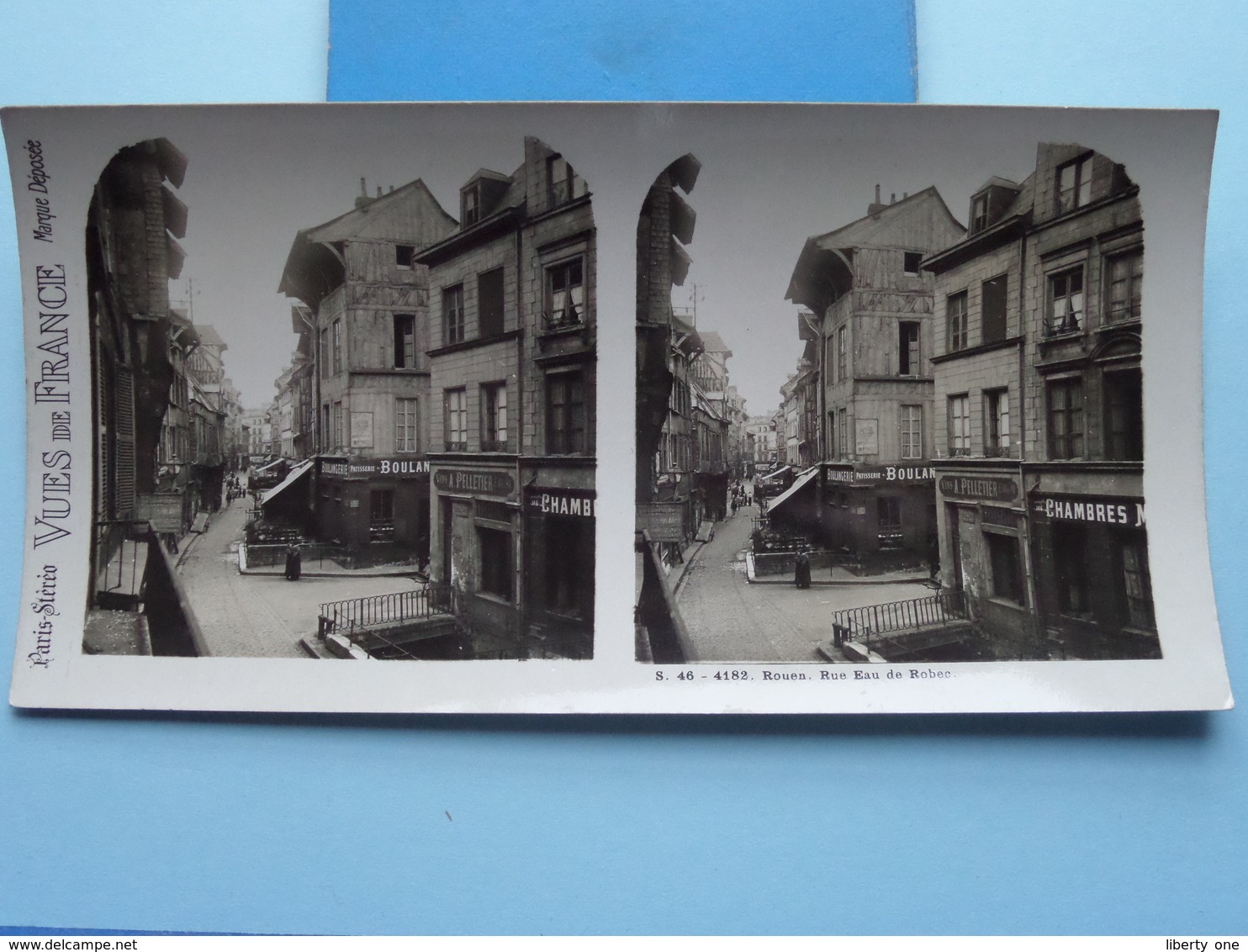 ROUEN : Rue Eau De ROBEC : S. 46 - 4182 ( Maison De La Bonne Presse VUES De FRANCE ) Stereo Photo ! - Photos Stéréoscopiques