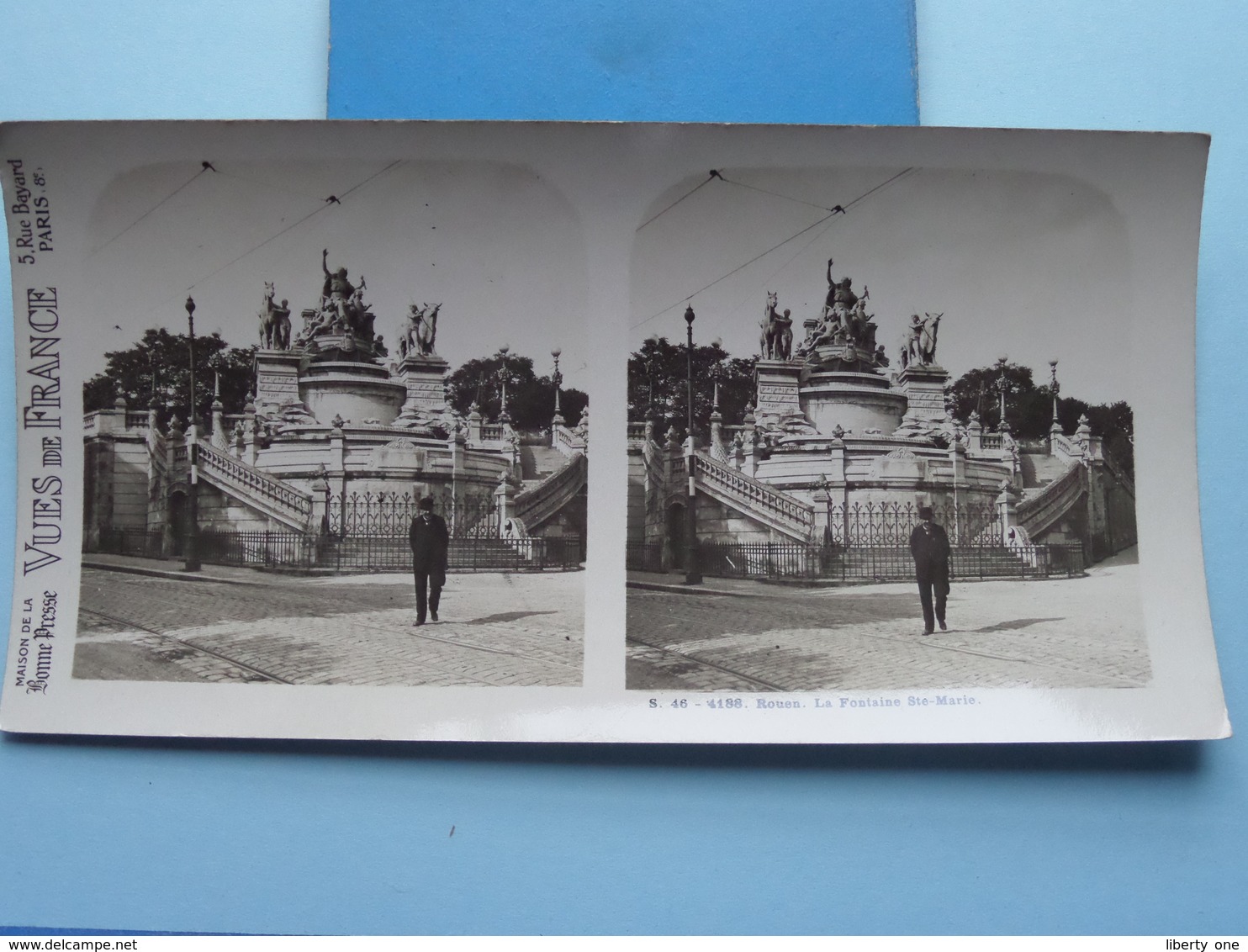 ROUEN : La Fontaine Ste. Marie : S. 46 - 4188 ( Maison De La Bonne Presse VUES De FRANCE ) Stereo Photo ! - Photos Stéréoscopiques