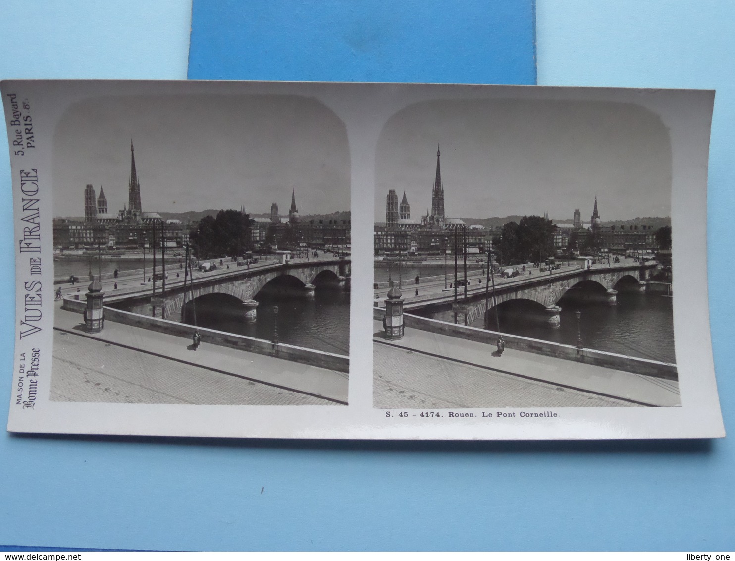 ROUEN : Le Pont Corneille : S. 45 - 4174 ( Maison De La Bonne Presse VUES De FRANC) Stereo Photo ! - Photos Stéréoscopiques