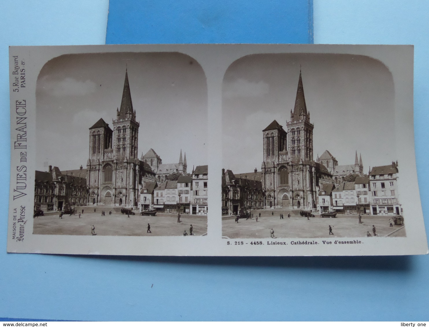 LISIEUX : Cathédrale - Vue D'Ensemble : S. 218 - 4458 ( Maison De La Bonne Presse VUES De FRANCE ) Stereo Photo ! - Photos Stéréoscopiques