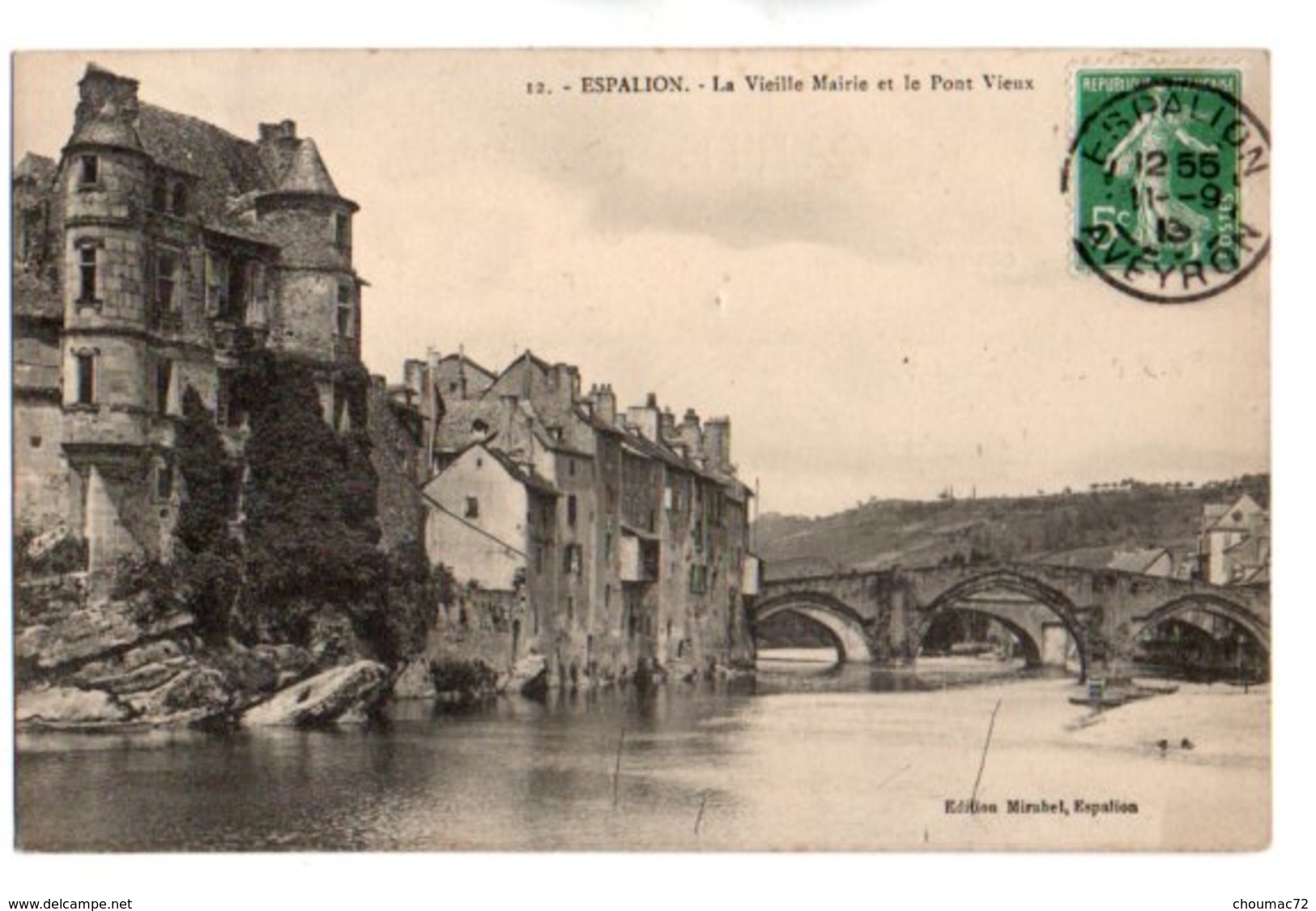 (12) 129, Espalion, Mirabel 12, La Vieille Mairie Et Le Pont Vieux - Espalion