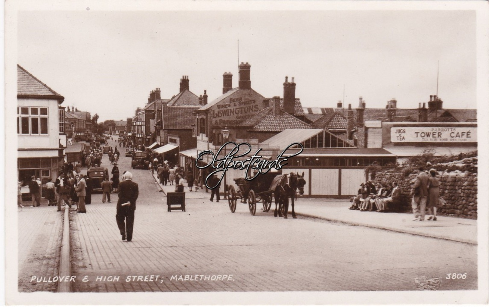 Lincolnshire; Pullover & High Street. Mablethorpe. C 1940s  Real Photo Postcard - Other & Unclassified