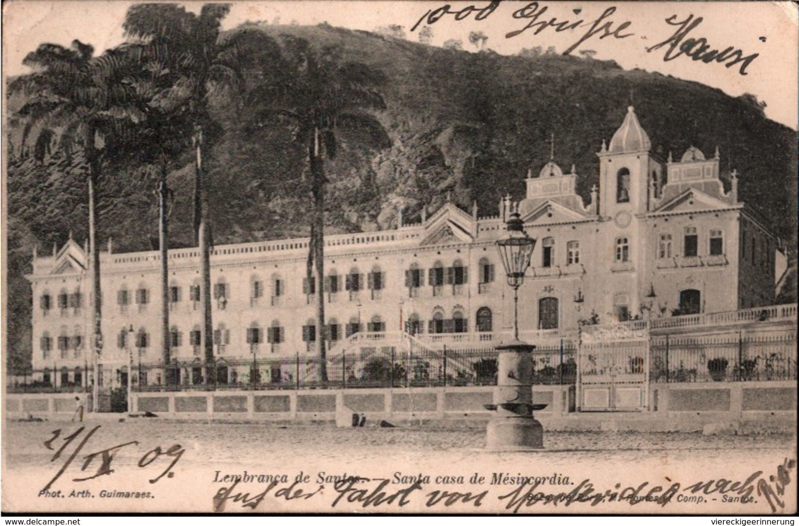 ! Alte Ansichtskarte 1909 Lembranca De Santos , Santa Casa De Mesincordia, Brasilien, Brazil - São Paulo