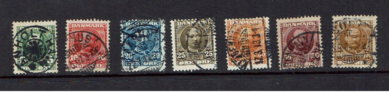 DENMARK...used...1907...Scott #72-78 - Used Stamps