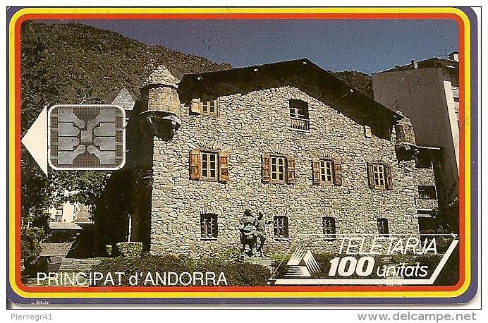 CARTE*-PUCE-ANDORRE-100U-AND16-SC5-12/93-MAISON DE LA VALLEE-V° N°9 TGE C39100546 -UTILISE-T BE - Andorre