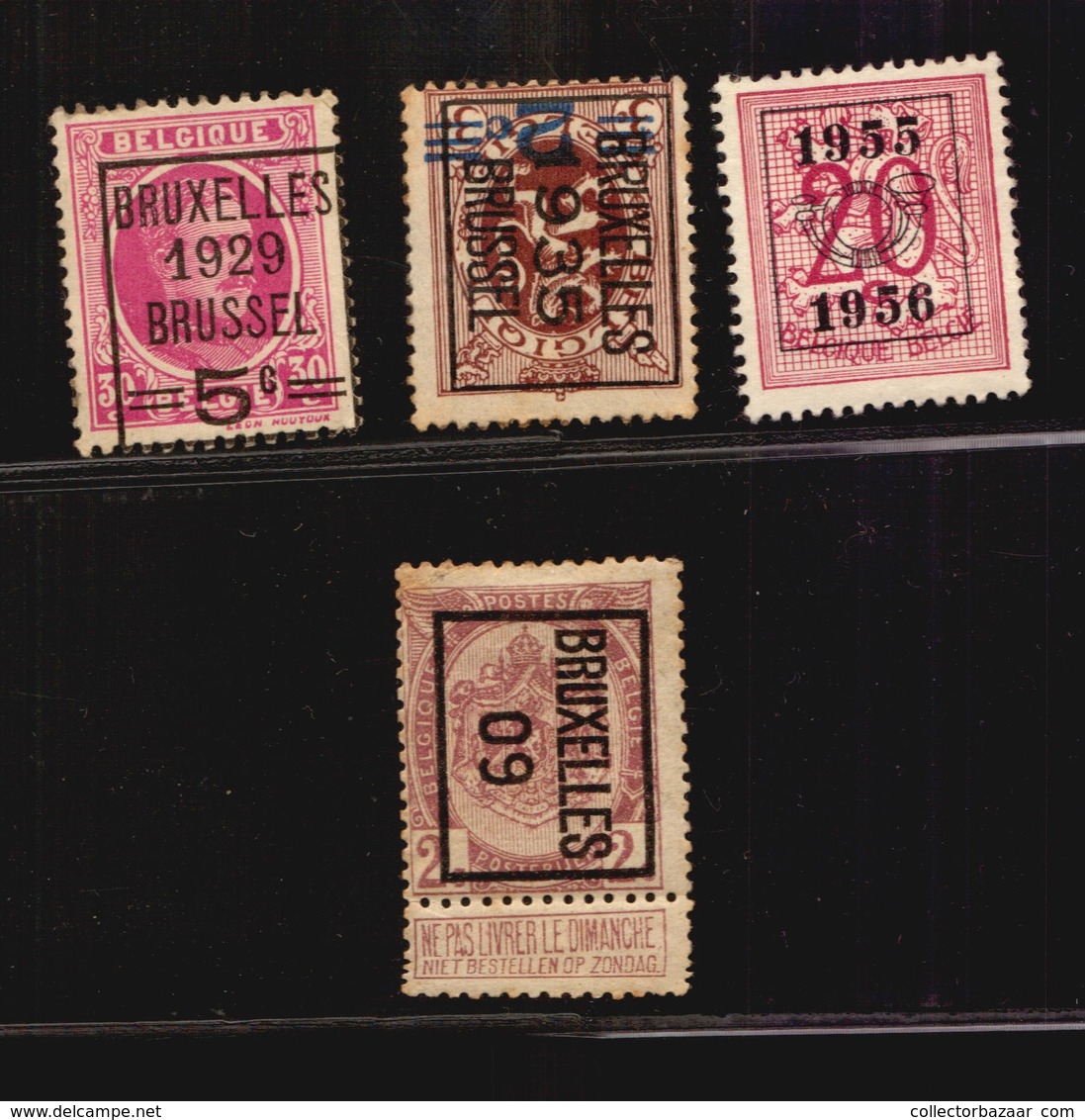 UNUESED WITH GUM !! PREOBLITERE -Belgique ROLLER PRECANCELS LOT USED - Roulettes 1900-09