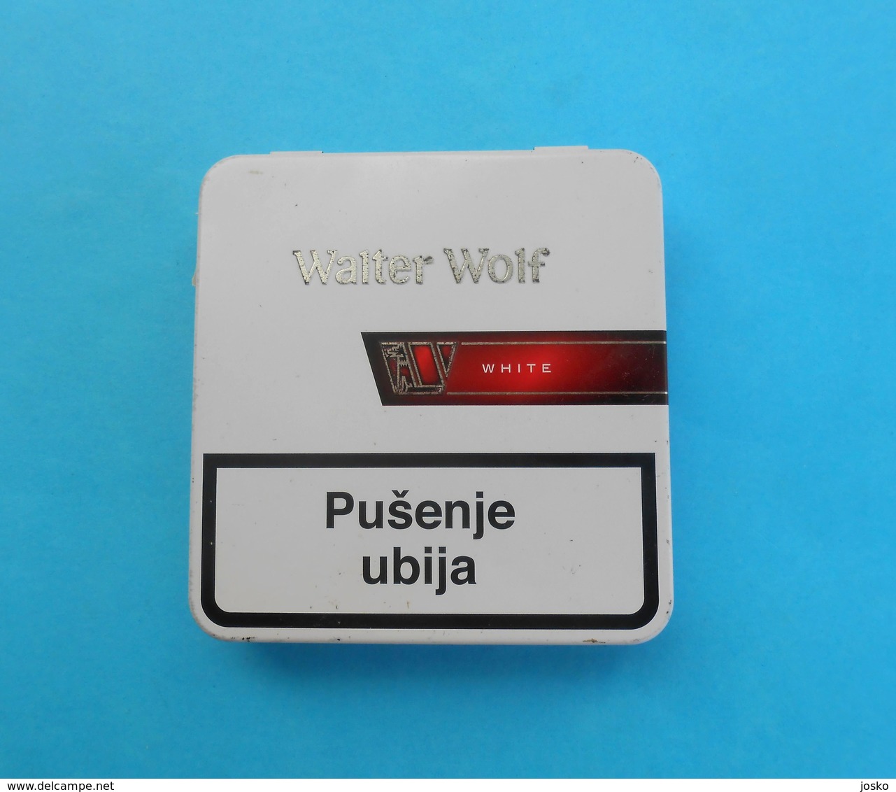 WALTER WOLF ... Croatian Cigarettes Tin Box * Cigarette Zigaretten Sigarette Cigarrillos Cigarros - Cajas Para Tabaco (vacios)