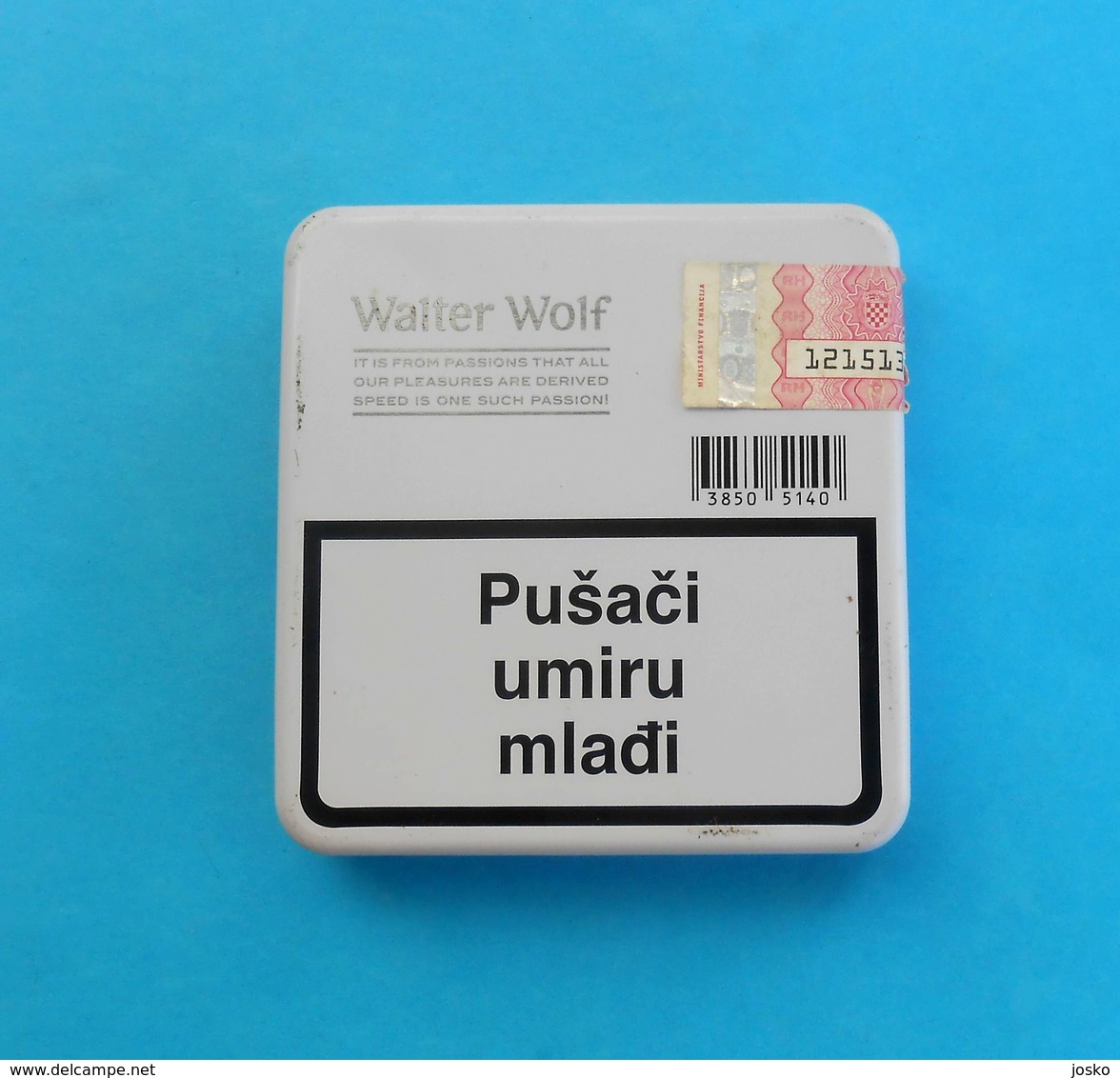 WALTER WOLF ... Croatian Cigarettes Tin Box * Cigarette Zigaretten Sigarette Cigarrillos Cigarros - Boites à Tabac Vides