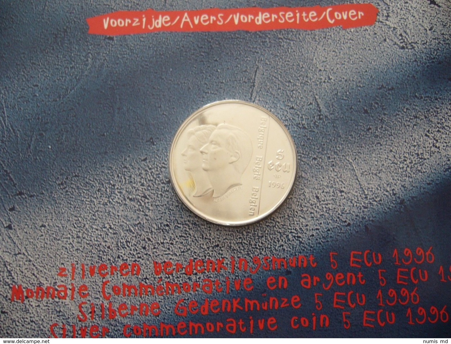 * 5 ECU 1996 Albert II Sous BLISTER *QP* Quality Proof - 50eme Anniversaire UNICEF- ARGENT PUR - Ecu (goud)