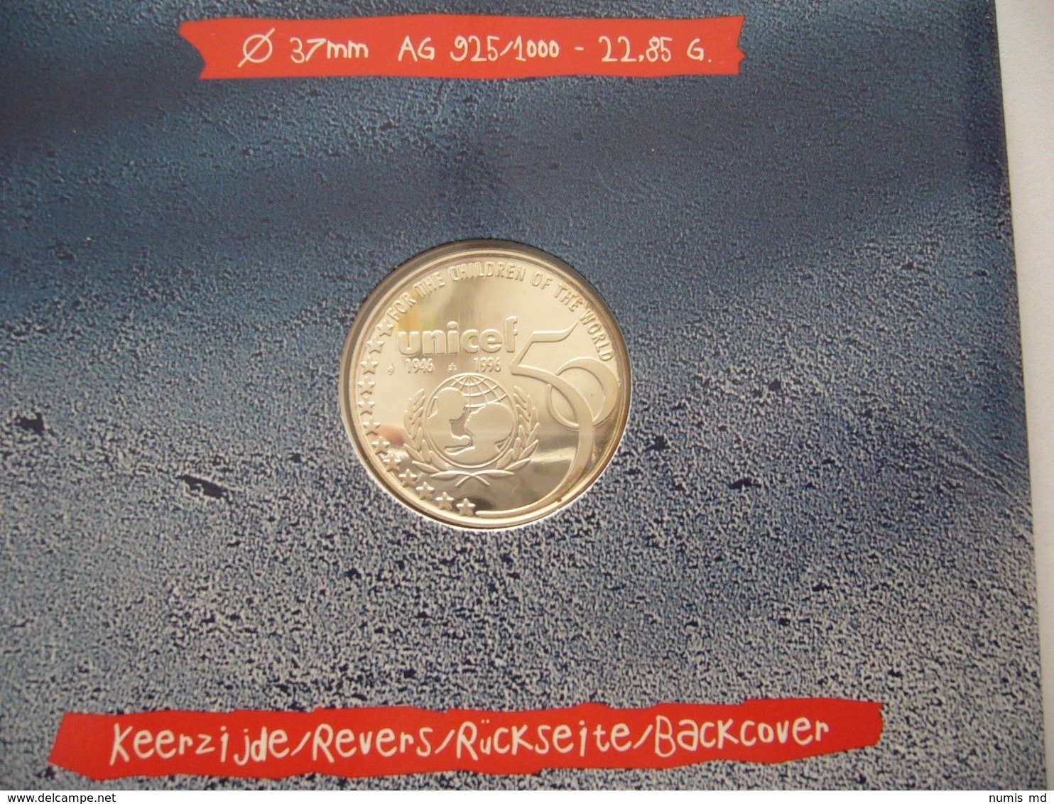 * 5 ECU 1996 Albert II Sous BLISTER *QP* Quality Proof - 50eme Anniversaire UNICEF- ARGENT PUR - Ecus (oro)