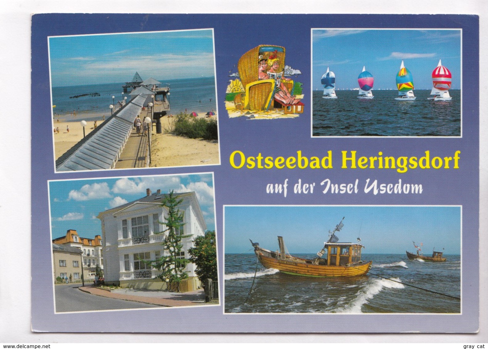 Ostseebad Heringsdorf, Auf Der Insel Usedom, Germany, Used Postcard [22318] - Other & Unclassified