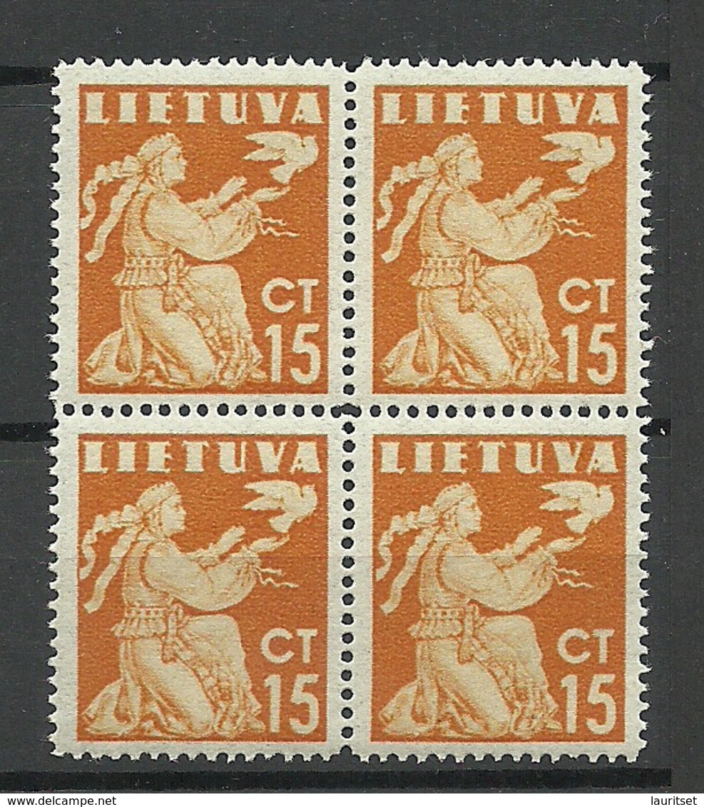 LITAUEN Lithuania 1940 In 4-Block MNH - Lituanie