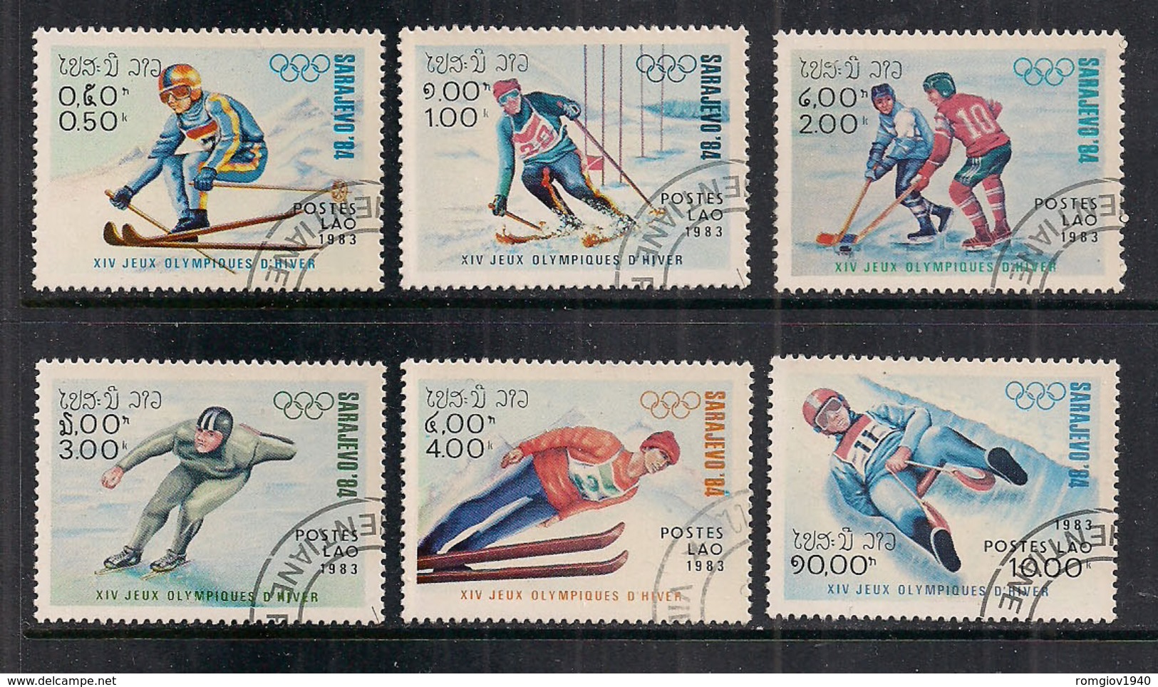 LAOS  1983  OLIMPIADI  YVERT 487-492  USATA  VF - Laos