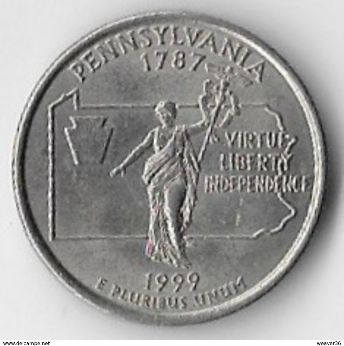 USA Pennsylvania 1999P 25c States [C783/2D] - 1999-2009: State Quarters