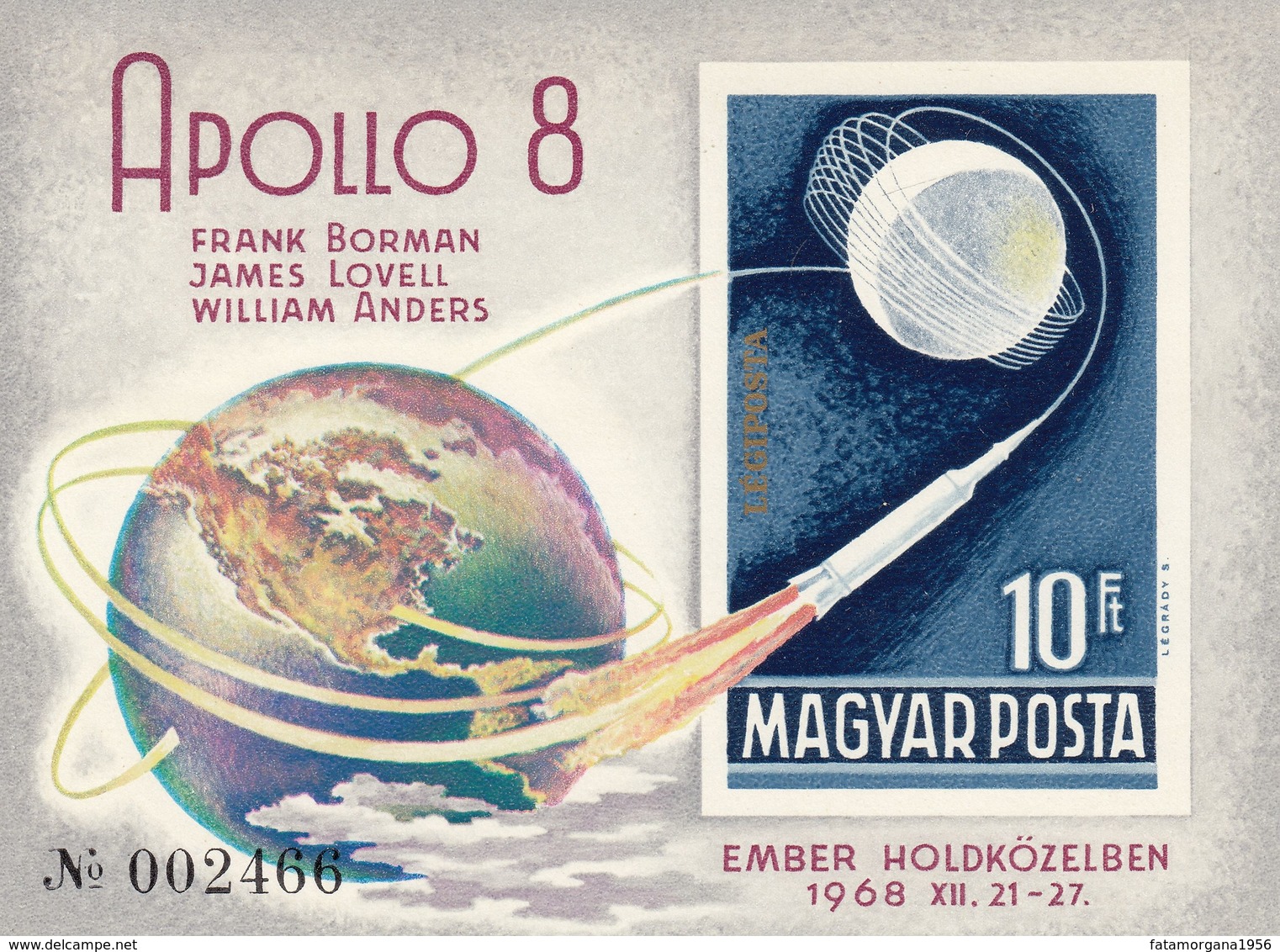 UNGHERIA - 1969 - Foglietto Nuovo MNH Yvert BF 74 Non Dentellato E Numerato, Come Da Immagine. - Blocs-feuillets