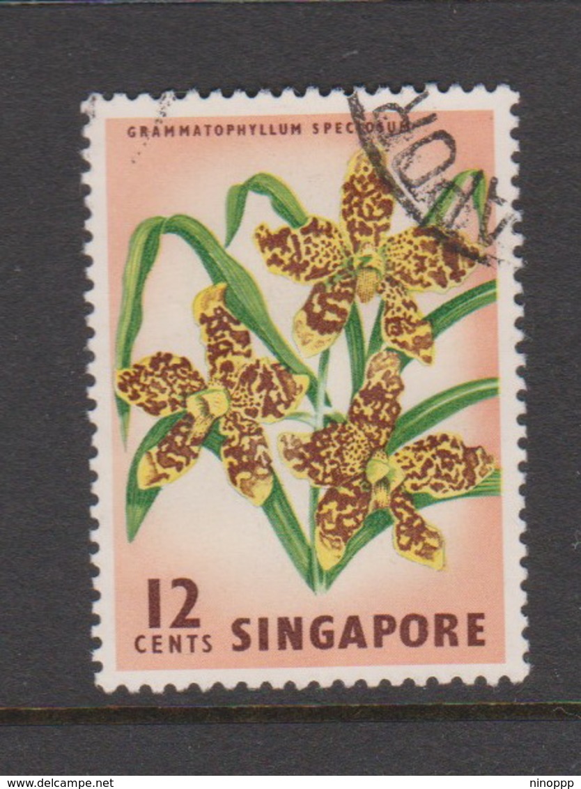 Singapore 73 1962-66 Fishes Orchids And Birds Definitives,12 Orchid  Used - Singapore (1959-...)