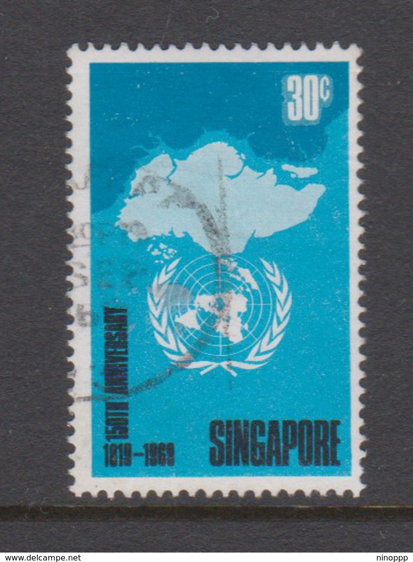 Singapore 126 1969 150th Anniversary Of Foundation Of Singapore,30c UN Member ,used - Singapore (1959-...)