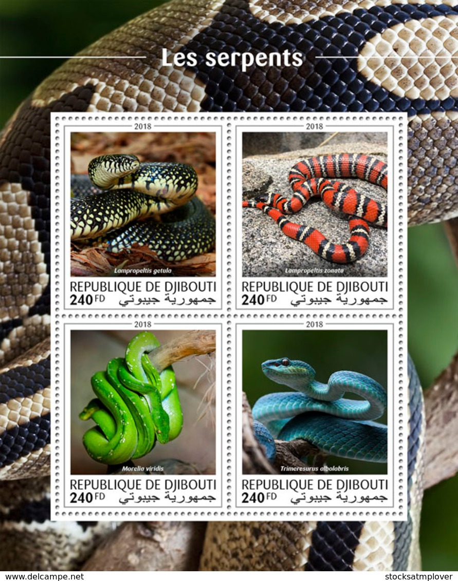 Djibouti 2018  Fauna Snakes S201810 - Djibouti (1977-...)