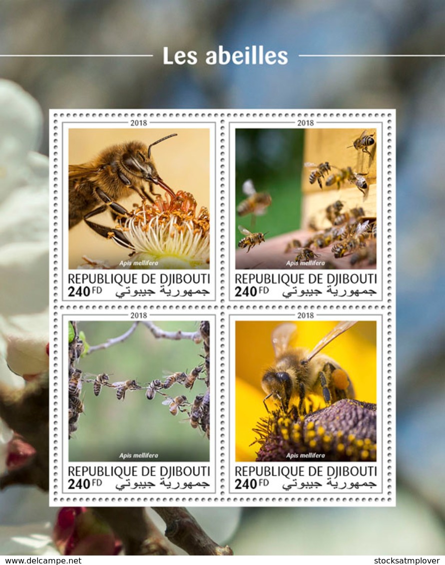 Djibouti 2018  Fauna Bees S201810 - Djibouti (1977-...)