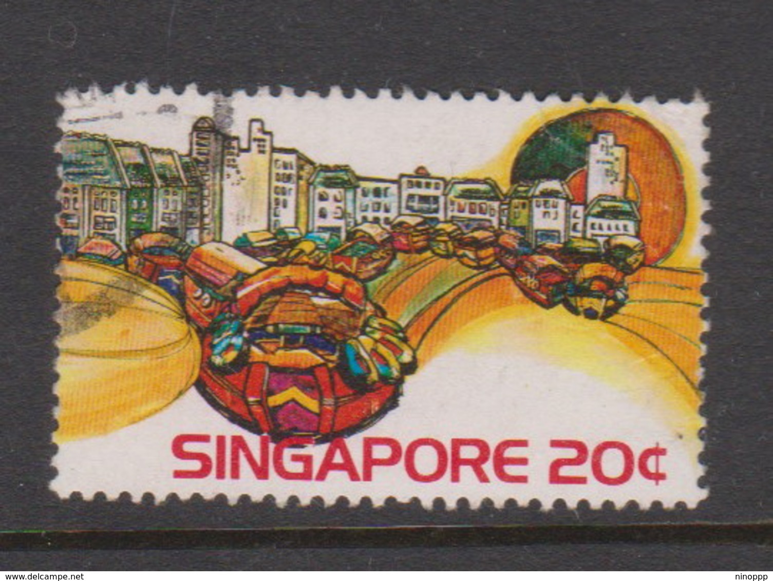 Singapore 250 1975 Scenic,20c Singapore River,used - Singapore (1959-...)