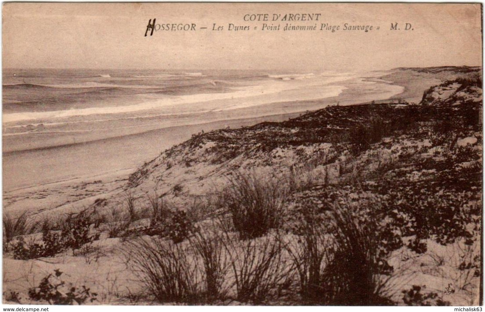 4OI 411 CPA - HOSSEGOR - LES DUNES POINT DENOMME PLAGE SAUVAGE - Hossegor