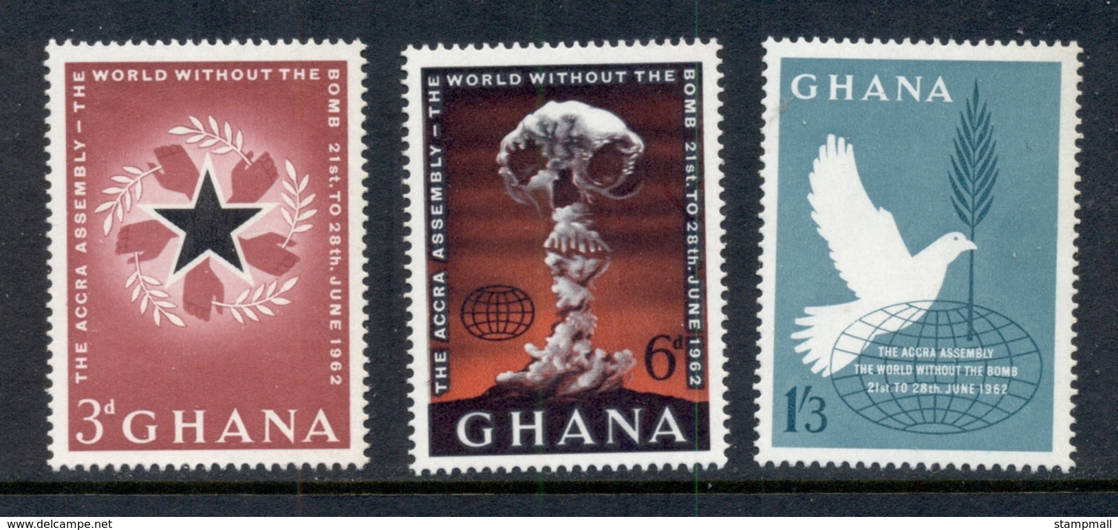 Ghana 1962 World Without Atomic Bomb MUH - Ghana (1957-...)