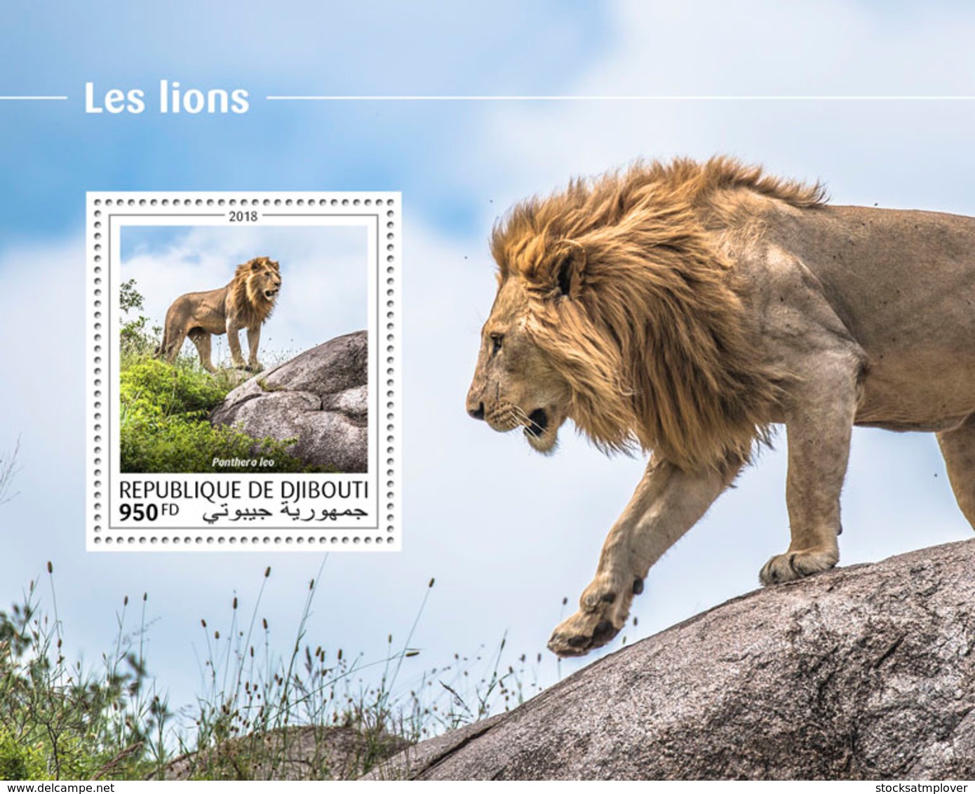 Djibouti 2018  Fauna Lions  S201810 - Djibouti (1977-...)