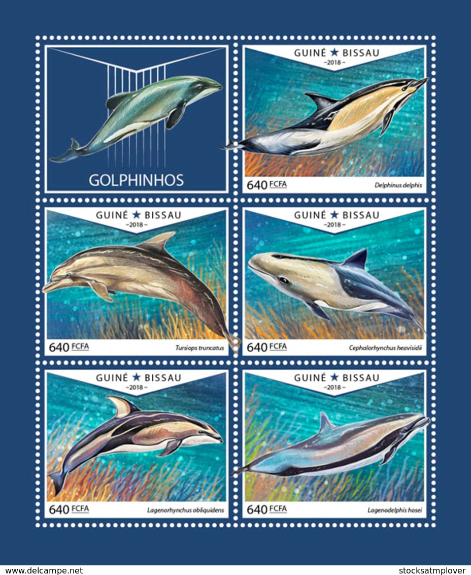 Guinea Bissau 2018  Fauna  Dolphins S201810 - Guinea-Bissau