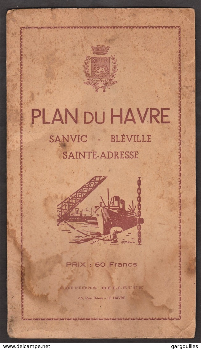 Le Havre _ Sainte-Adresse _ Bléville _ Sanvic -- Plan Avec Nomenclature Et Appendice _ 1950 ? _ Carte éditions Bellevue - Cartes Géographiques