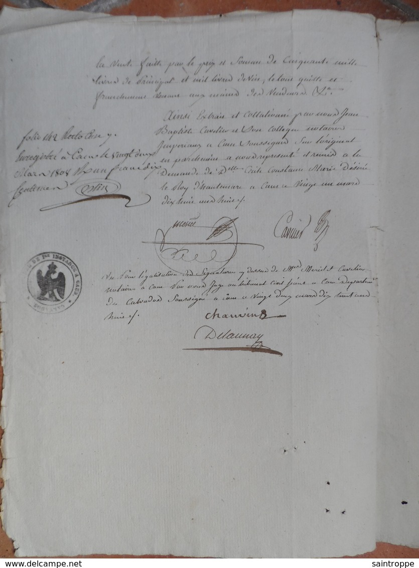 Varaville,Merville,vente De Maison,chapelle,terres Et Bois à Gabriel Le Roy De Hautemare Par Les Héritiers De M. LeSieur - Manuscrits