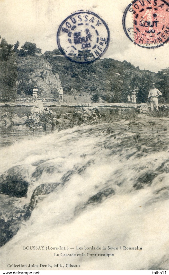 44 - Boussay - Les Bords De La Sèvre à Rousselin - La Cascade Et Le Pont Rustique - Boussay